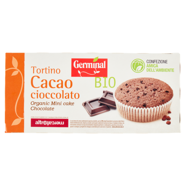Germinal Bio Tortino Cacao cioccolato 4 x 45 g