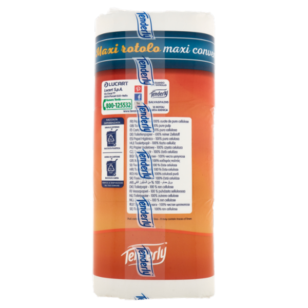 Tenderly Carta Igienica Salvaspazio Maxi Rotoli 15 pz