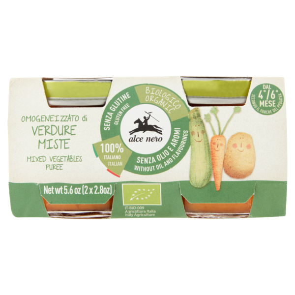 alce nero Omogeneizzato di Verdure Miste 2 x 80 g