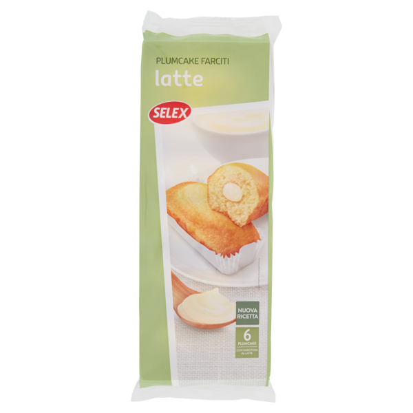 Selex Plum Cake con Crema al Latte 6x42 g