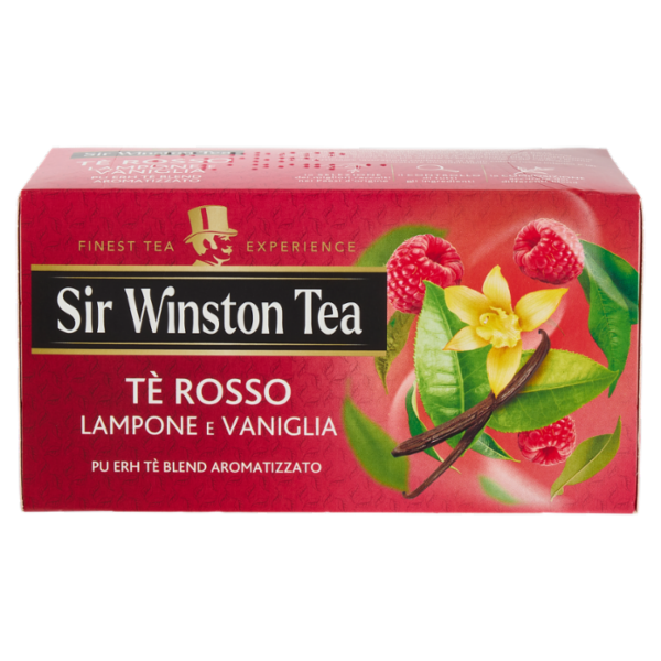 Sir Winston Tea Tè Rosso Lampone e Vaniglia 20 x 1,5 g