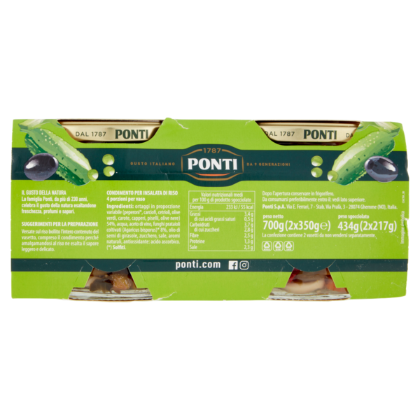 Ponti Peperlizia Insalata per Riso 2 x 350 g