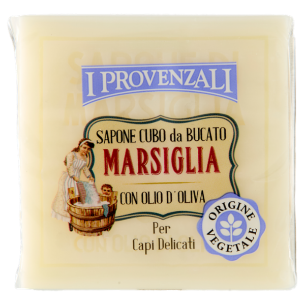 I Provenzali Sapone Cubo da Bucato Marsiglia con Olio d'Oliva 300 g