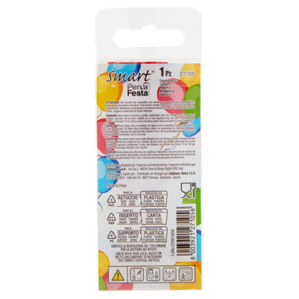 Smart PerLa Festa Candelina Numerale 5 1 pz