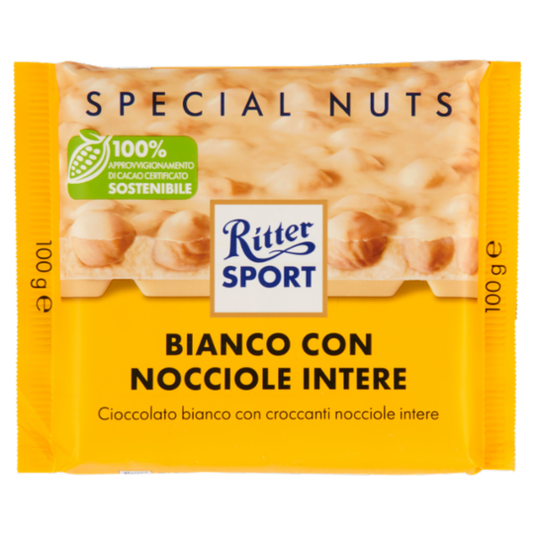 Ritter Sport Special Nuts Bianco con Nocciole Intere 100 g