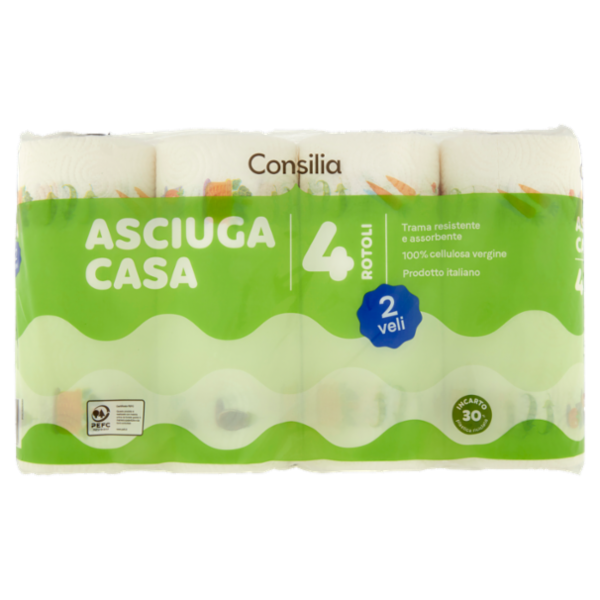 Consilia Asciugatutto 2 Veli 4 Rotoli