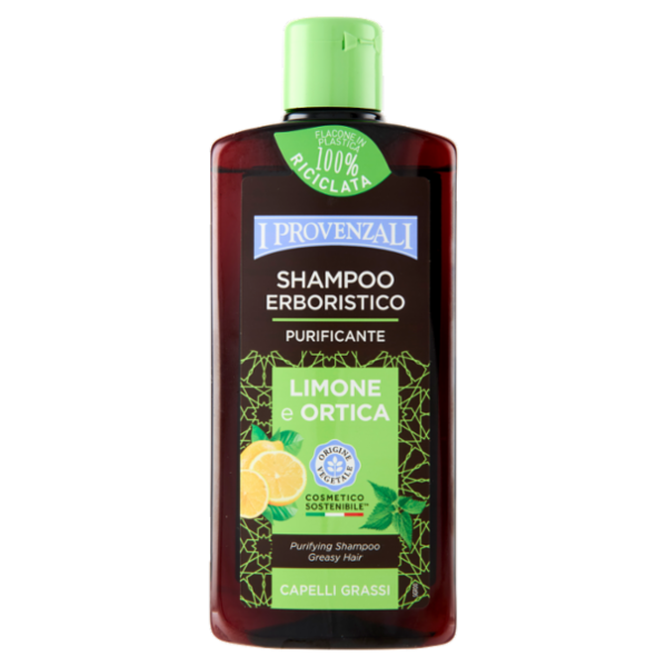 I Provenzali Shampoo Erboristico Limone e Ortica Capelli Grassi 250 ml