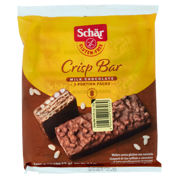 Schär Gluten-free Crisp Bar Milk Chocolate 3 x 35 g