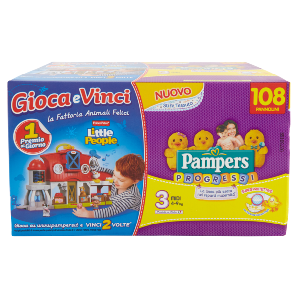 Pampers Progressi Quadri Midi x108