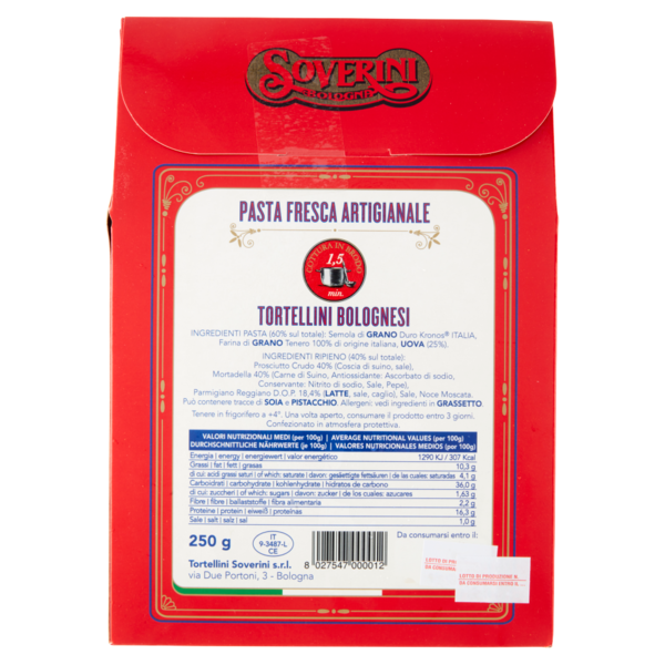 Soverini Tortellini Bolognesi 250 g