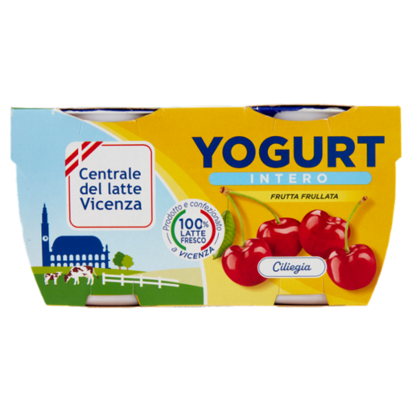Centrale del latte Vicenza Yogurt Intero Frutta Frullata Ciliegia 2 x 125 g