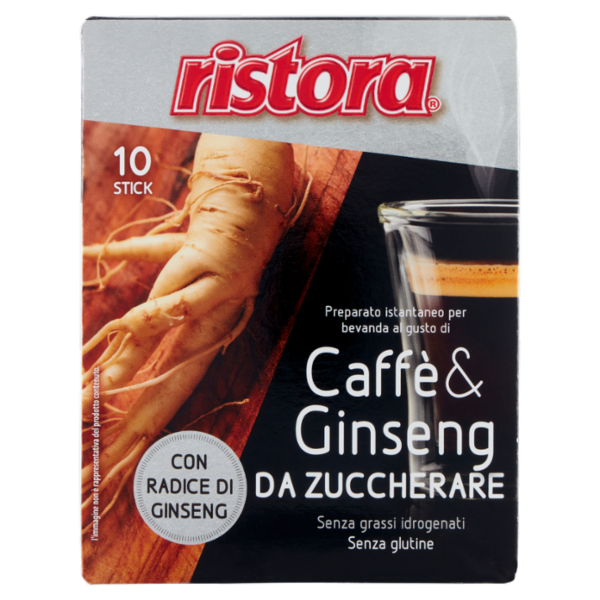 ristora Preparato istantaneo per bevanda al gusto di Caffè & Ginseng da Zuccherare 10 x 7 g
