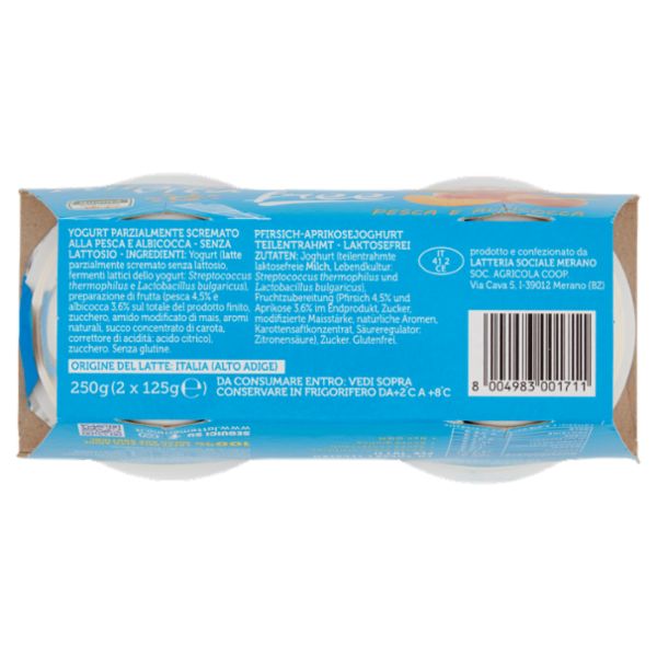 bella vita free Senza Lattosio Pesca e Albicocca 2 x 125 g