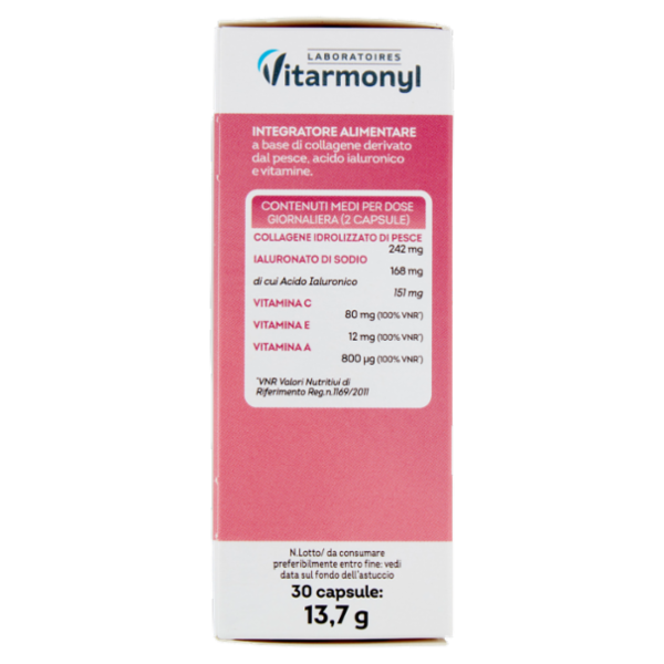 Laboratoires Vitarmonyl Acido Ialuronico e Collagene Anti Age 30 Capsule 13,7 g