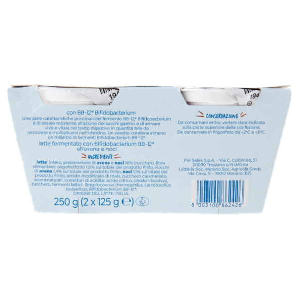 Selex Vivi Bene Yogurt con Bifidus con Avena e Noci 2x125 g
