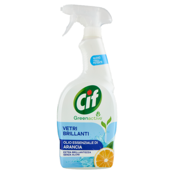 Cif Greenactive Vetri Brillanti Olio Essenziale di Arancia 650 ml