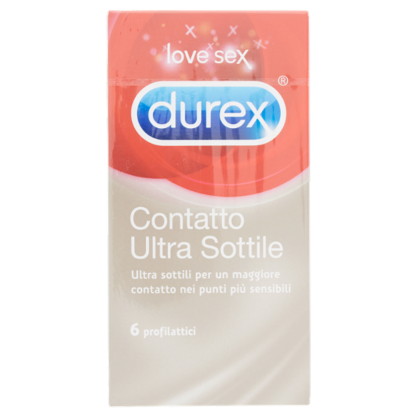Durex Preservativi Contatto ultra sottile, 6 Profilattici