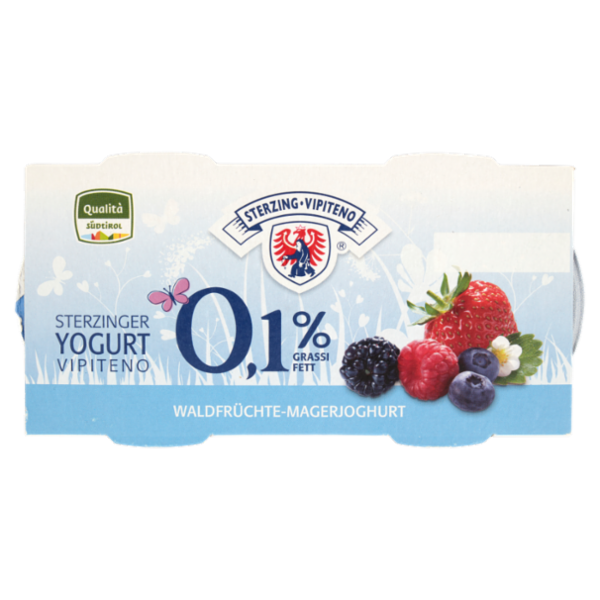 Sterzing Vipiteno 0,1% Grassi Yogurt Magro ai Frutti di Bosco 2 x 125 g