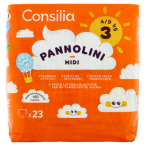 Consilia Pannolini Per Bambini Midi 4-9 Kg 3 20 Pezzi