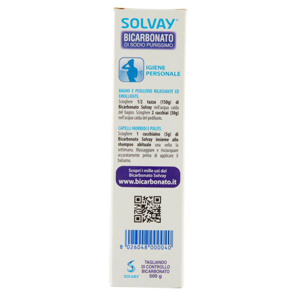 Solvay Bicarbonato di Sodio Purissimo 500 g