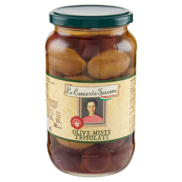 Le Conserve Toscane Olive Miste Trifolate 535 g