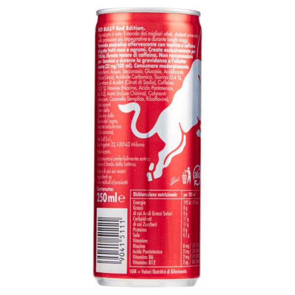 Red Bull Energy Drink, Gusto Frutti Rossi e Agrumi, 250 ml