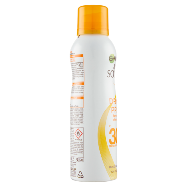Garnier Ambre Solaire Crema Protezione Solare Dry Protect, IP30, 200 ml