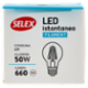 Selex Lampadina Led Goccia E27 6W Luce Calda