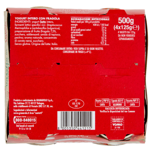 Yomo Intero Fragole 4 x 125 g