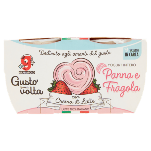 Granarolo Gusto di una volta Yogurt Intero Gusto Panna e Fragola 2 x 125 g