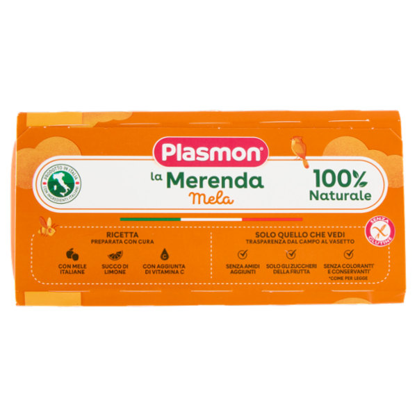 Plasmon la Frutta dei bambini Mela Omogeneizzato 4 x 100 g