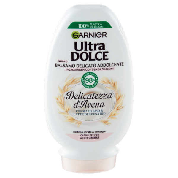 Garnier Ultra Dolce Balsamo Delicatezza D'Avena per capelli delicati, senza parabeni, 200 ml