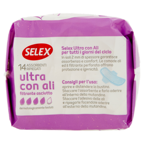 Selex Assorbenti Ultra Sottili con Ali in Bustine Singole 14 pezzi