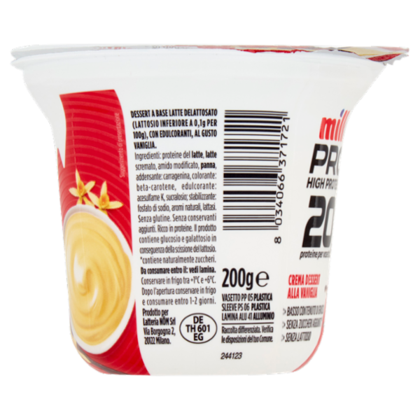Milk Pro High Protein 20g Crema Dessert alla Vaniglia 200 g