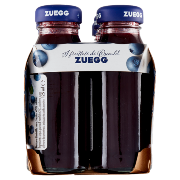Zuegg I frutteti di Oswald Nettare di Mirtillo Nero Selvatico 6 x 125 ml