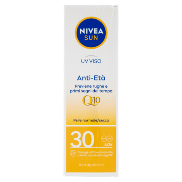 Nivea Sun UV Viso Anti-Età Q10 Pelle normale/secca 30 Alta 50 ml