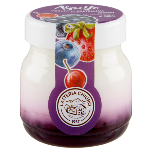 AlpiYò Valtellina Yogurt di Montagna con Confettura Extra di Frutti di Bosco 125 g