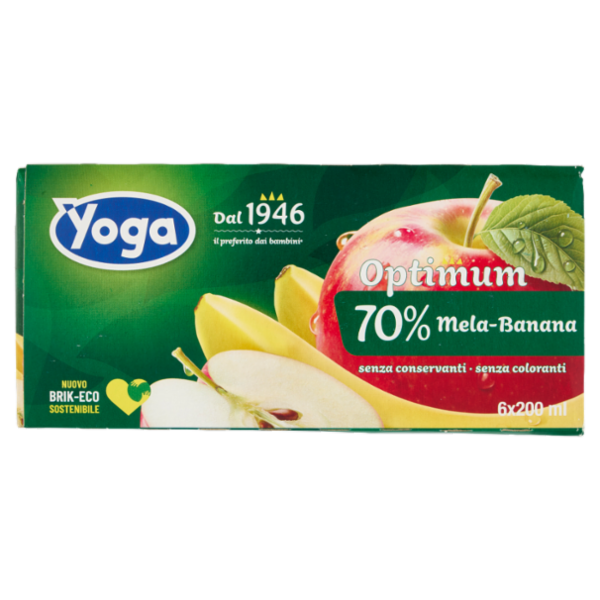 Yoga Optimum 70% Mela - Banana 6 x 200 ml