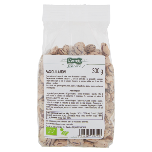 Cerreto i Legumi Fagioli Lamon Bio 300 g