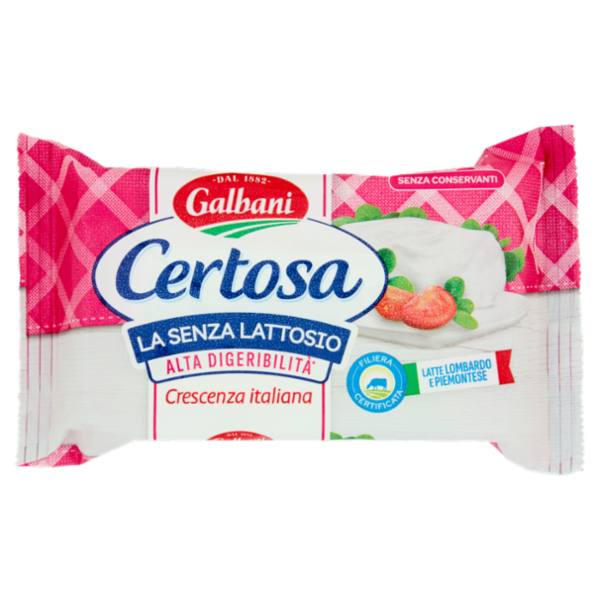 Galbani Certosa Crescenza italiana la Senza Lattosio 165 g