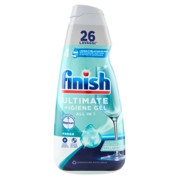 Finish Ultimate + Igiene Gel Napisan Regular liquido lavastoviglie 26 lavaggi 560 ml
