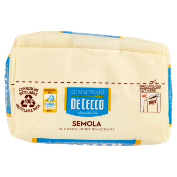 De Cecco Le Macinate Semola di Grano Duro Rimacinata 1 Kg