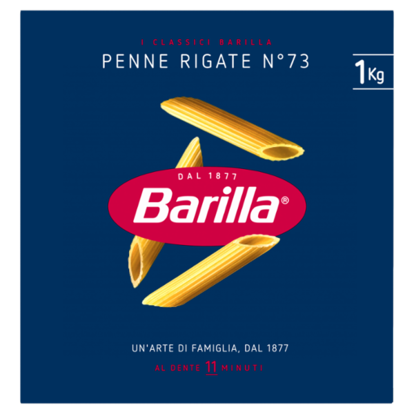Barilla Pasta Penne Rigate n.73 100% Grano Italiano 1Kg