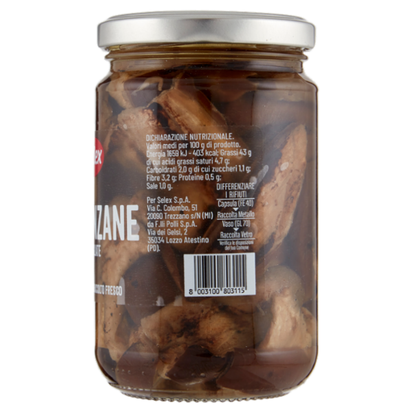 Selex Melanzane Grigliate in Olio di Semi di Girasole 280 g