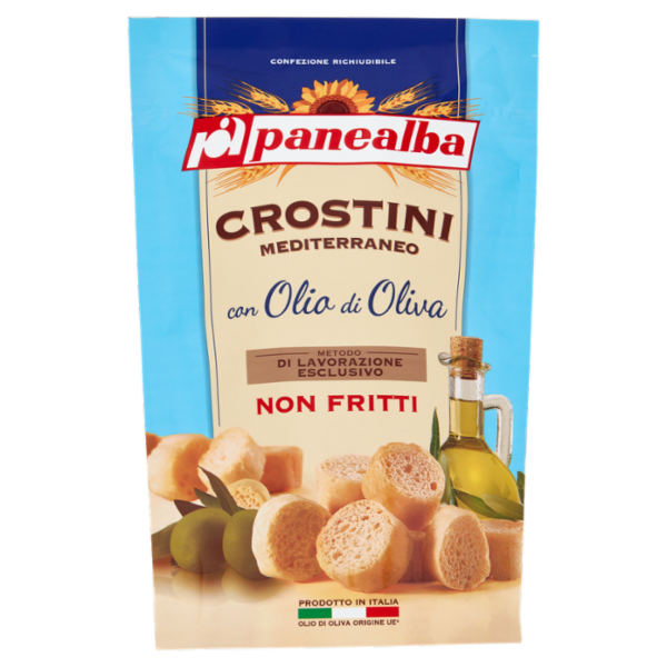 panealba Crostini Mediterraneo con Olio di Oliva 100 g