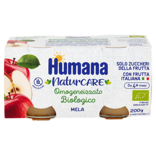 Humana Omogeneizzato Biologico Mela 2 x 100 g