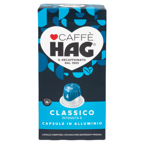 Caffè HAG Classico 6- 10 Capsule Caffè Compatibili con Macchine Nespresso*® Original 52g