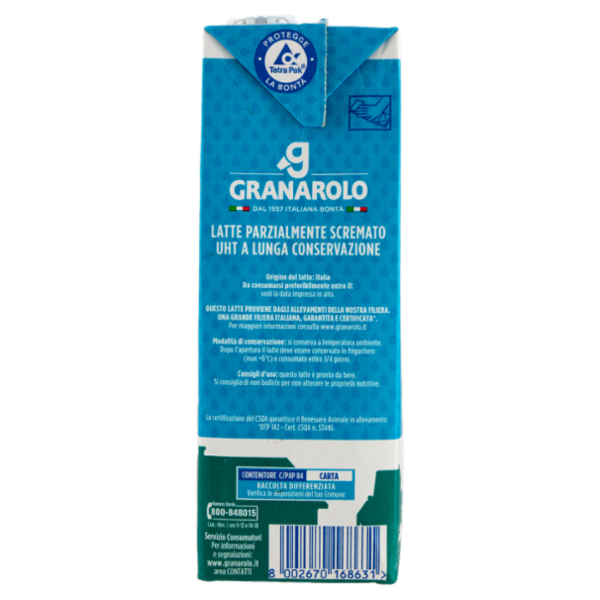 Granarolo Parzialmente Scremato UHT a Lunga Conservazione 1 litro