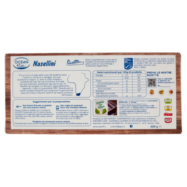 Ocean 47 Nasellini Surgelati 600 g
