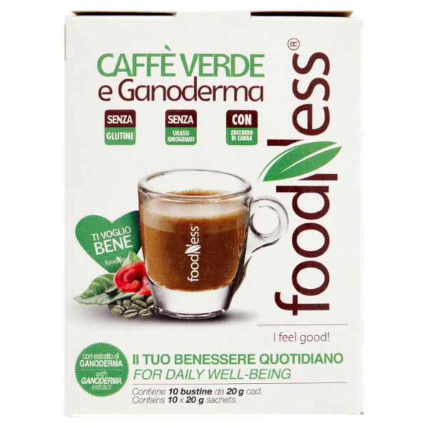 foodNess Caffè Verde e Ganoderma 10 x 20 g